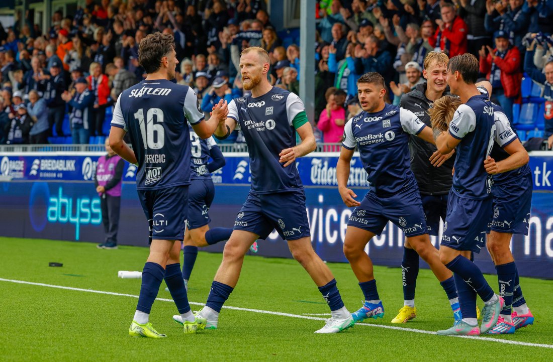 KBK kunne juble for utligning i det 87. minutt. Foto: NTB