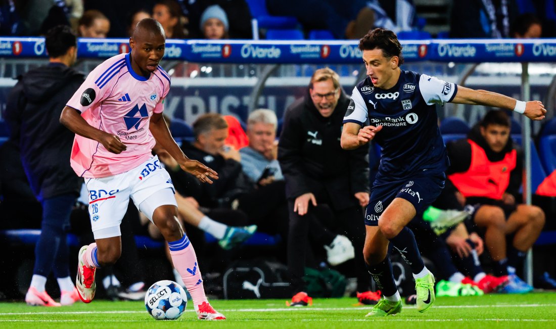 Det ble en jevn førsteomgang der Molde gikk til pause med ledelse. Foto: NTB