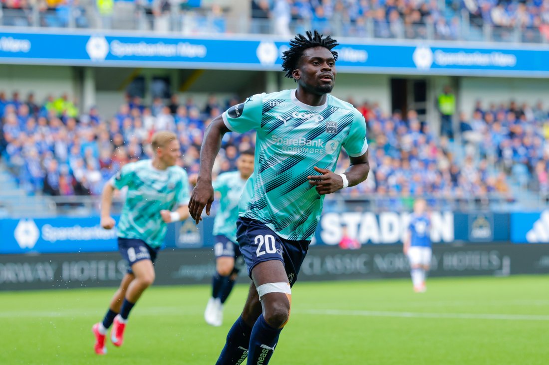 Feiring etter vinnermålet i eliteseriekampen mot Molde 16. mai. Foto: NTB