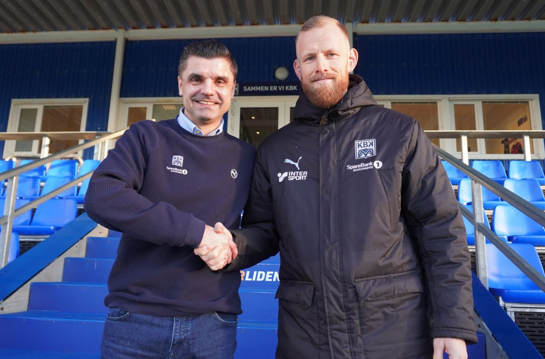 Sportslig leder Eirik Hoseth er glad for å ha med kaptein Dan Peter Ulvestad videre i Kristiansund Ballklubb.