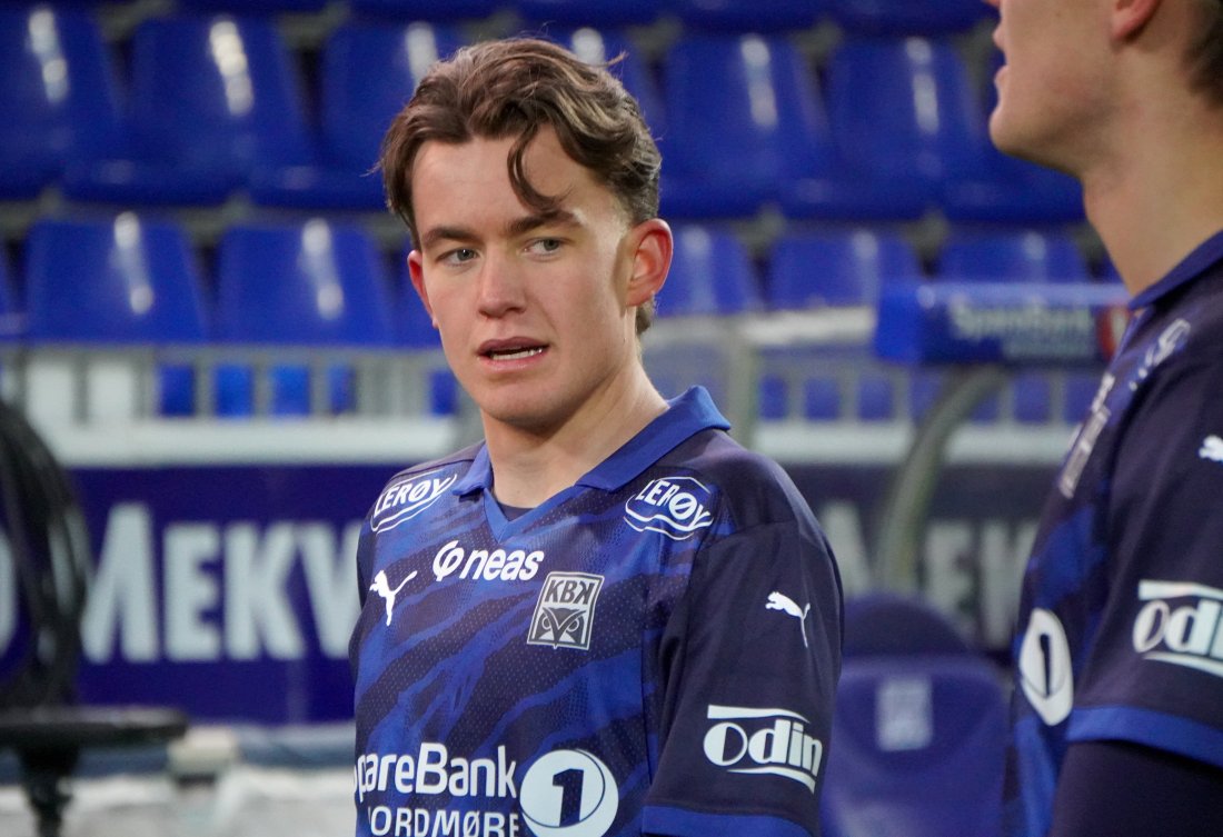 Sondre Moksnes fikk sin første treningskamp for A-laget.