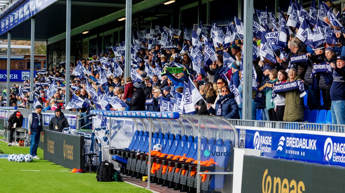 KBK har i snitt 3035 tilskuere på hjemmekampene så langt i år. Foto: NTB