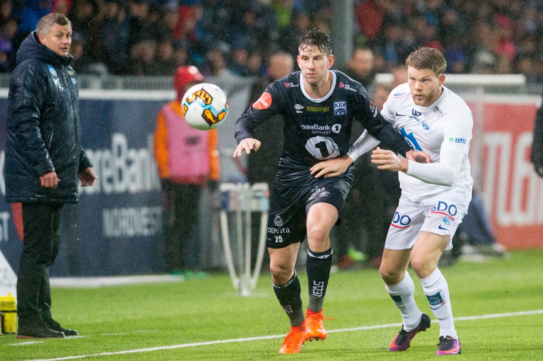 Henrik Gjesdal debuterte i en historisk kamp for KBK – den første eliteseriekampen 1. april 2017. Foto: NTB