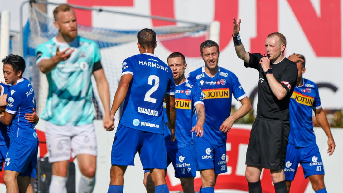 Sandefjord var best i alt på Jotun Arena. Foto: NTB