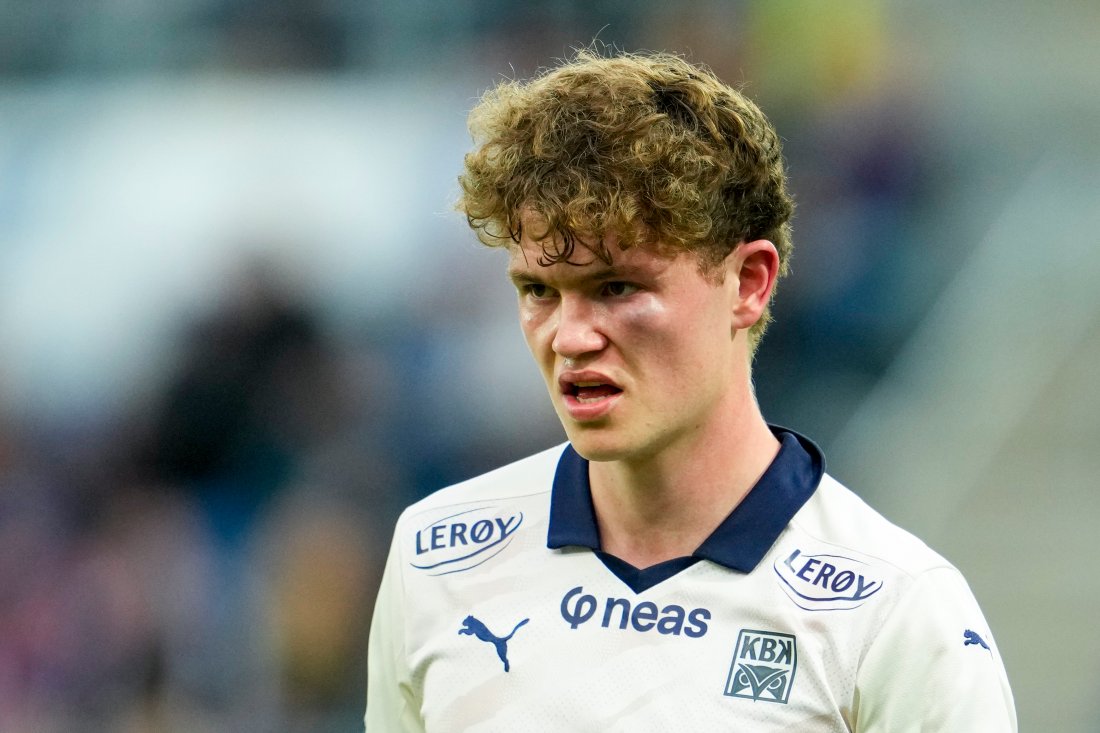 Max Williamsen fikk seg en skikkelig trøkk i en duell i andre omgang. Foto: NTB