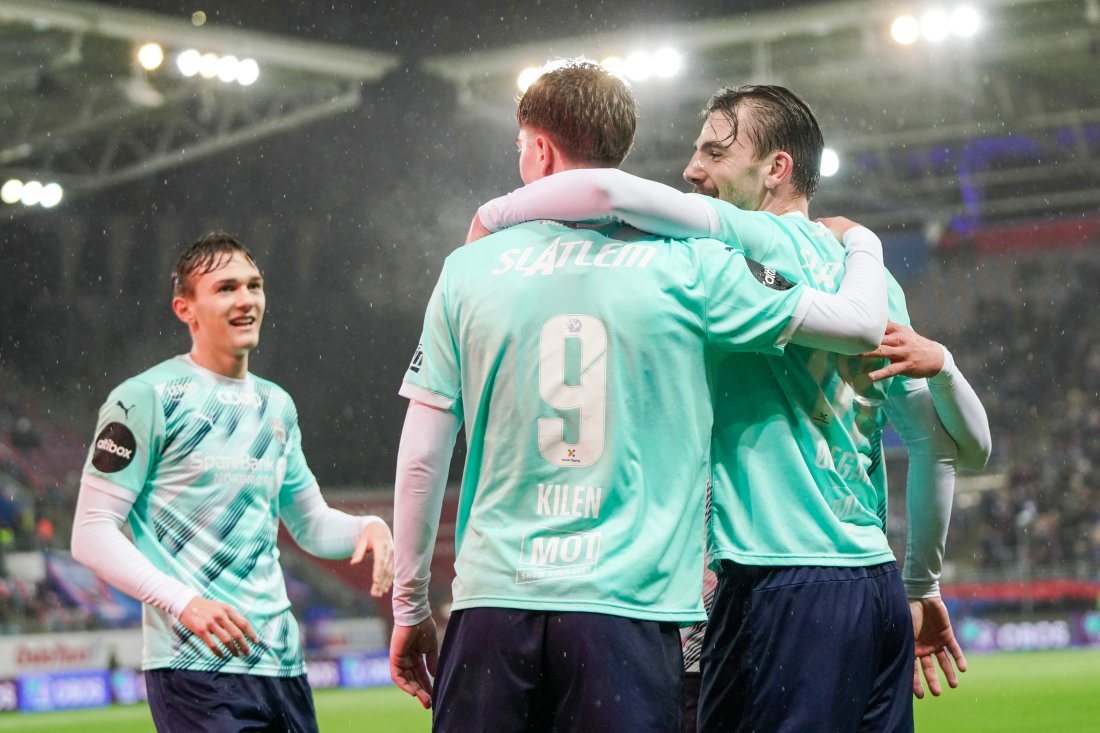 Jubel for Niklas Ødegård-scoring i andre omgang. Foto: NTB